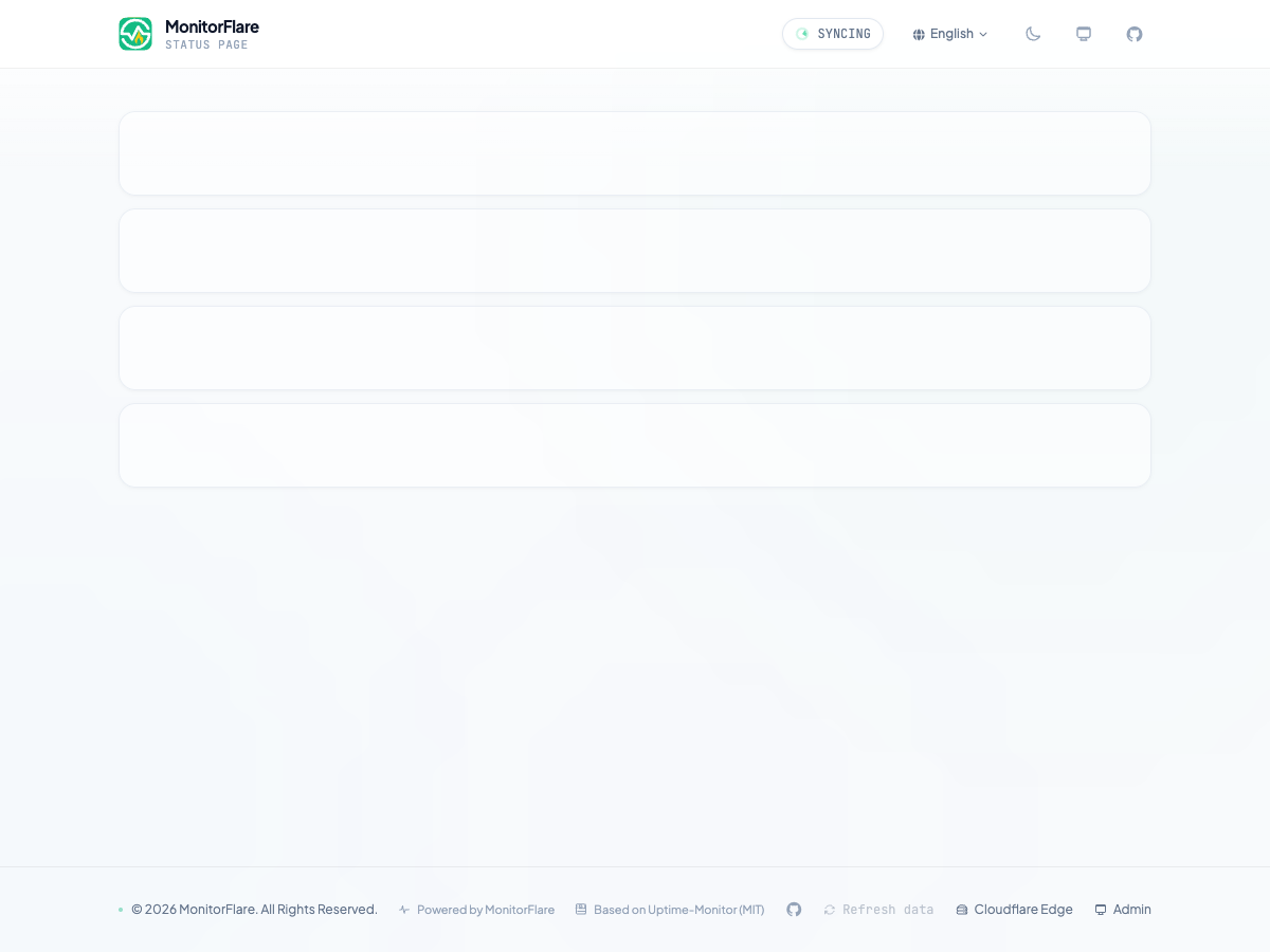 MonitorFlare public status page
